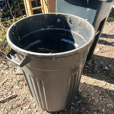 Two garbage bins