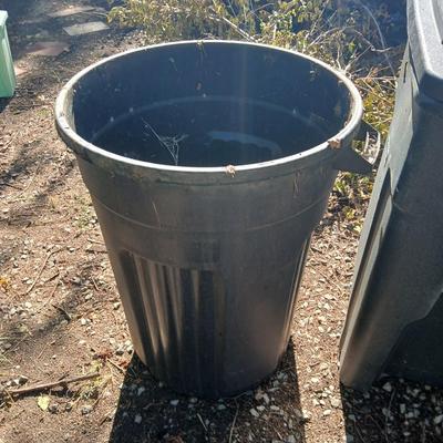 Two garbage bins