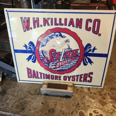 W.H. Killian Co. Sealtite Baltimore Oysters Sign