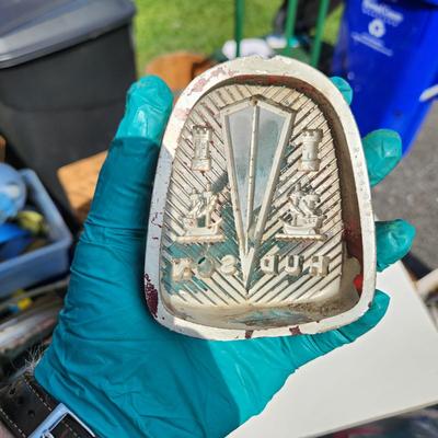 lot of 4 Hudson Car Emblems, Tail light ,Grill Medallion Badge , Steering Wheel Horn button,