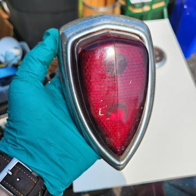 lot of 4 Hudson Car Emblems, Tail light ,Grill Medallion Badge , Steering Wheel Horn button,