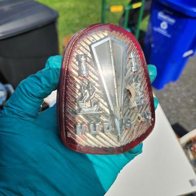 lot of 4 Hudson Car Emblems, Tail light ,Grill Medallion Badge , Steering Wheel Horn button,