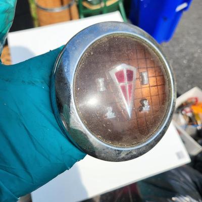 lot of 4 Hudson Car Emblems, Tail light ,Grill Medallion Badge , Steering Wheel Horn button,