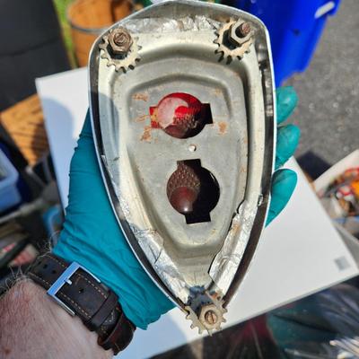 lot of 4 Hudson Car Emblems, Tail light ,Grill Medallion Badge , Steering Wheel Horn button,