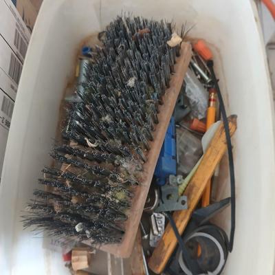 Large amount of assorted garage hardware - with vintage pencil sharpeners - and monkey wrenches