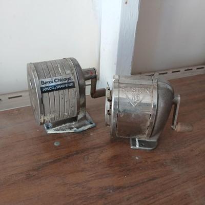 Large amount of assorted garage hardware - with vintage pencil sharpeners - and monkey wrenches