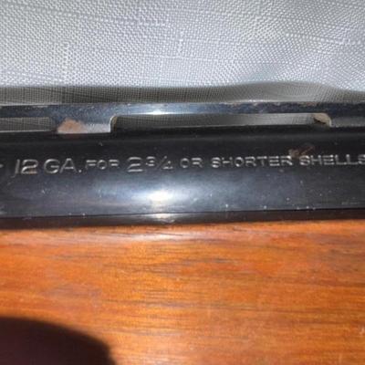 Sale Photo Thumbnail #14: Remington Model 1100 12 GA Shot Gun for 2 3/4 or shorter shells. Has visible wear and tear as shown in pics. Will need a good cleaning since it’s dusty.