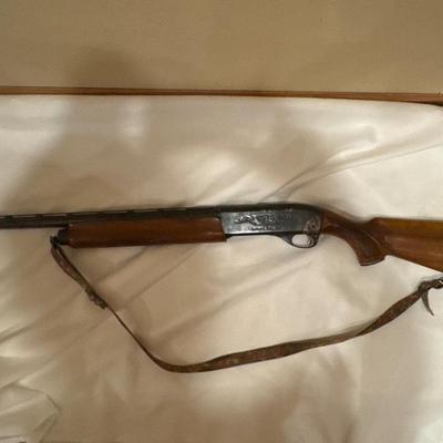 Sale Photo Thumbnail #12: Remington Model 1100 12 GA Shot Gun for 2 3/4 or shorter shells. Has visible wear and tear as shown in pics. Will need a good cleaning since it’s dusty.