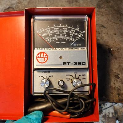 Mac Tools ET-360 Tach Dwell Meter RPM Engine Test Electrical Unit Tachometer Volt Ohm