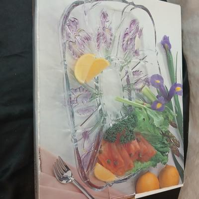 Vintage Indiana glass vegetable trays - one new in box - with other fruit and vegetable shaped glassware