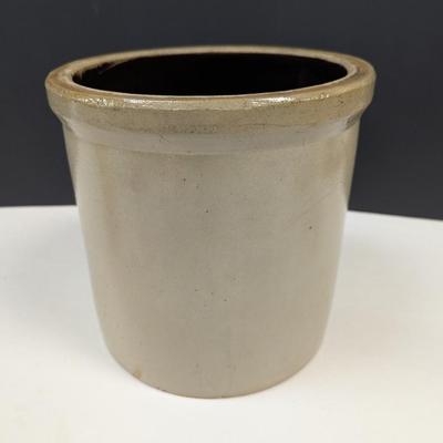 Vintage 8" Tall Stoneware Crock