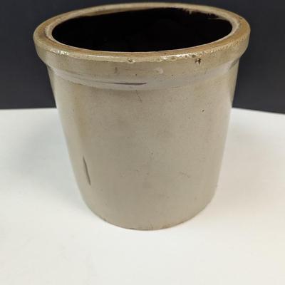 Vintage 8" Tall Stoneware Crock