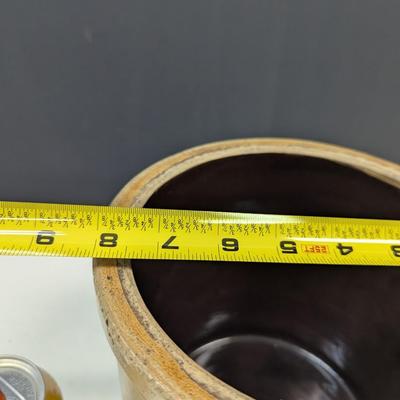 Vintage 8" Tall Stoneware Crock
