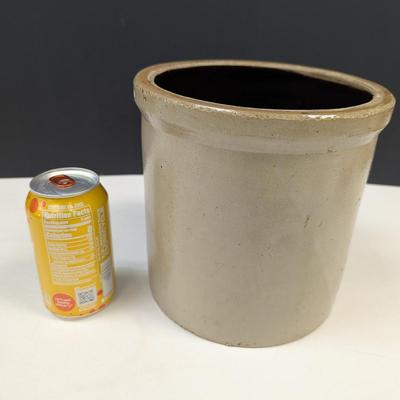Vintage 8" Tall Stoneware Crock