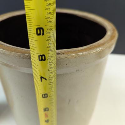 Vintage 8" Tall Stoneware Crock