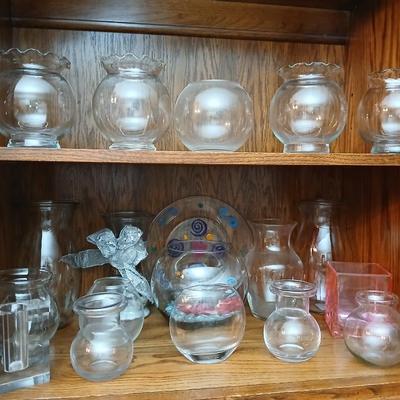 Glass vases of all sorts, shapes, and sizes - Great for crafts - weddings and more !