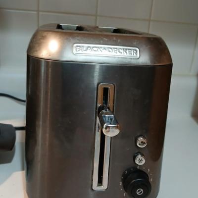 TOaster and a waffle maker griddle