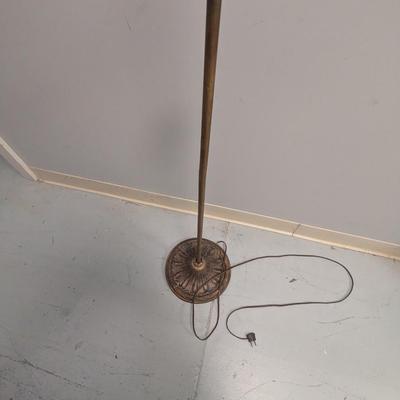 Vintage Brass Bridge Arm Floor Lamp