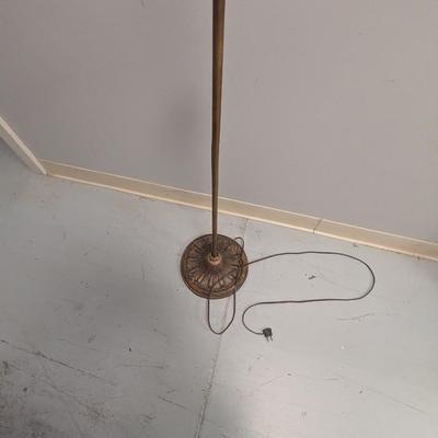 Vintage Brass Bridge Arm Floor Lamp