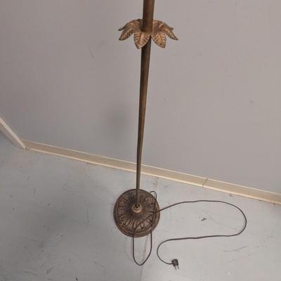 Vintage Brass Bridge Arm Floor Lamp