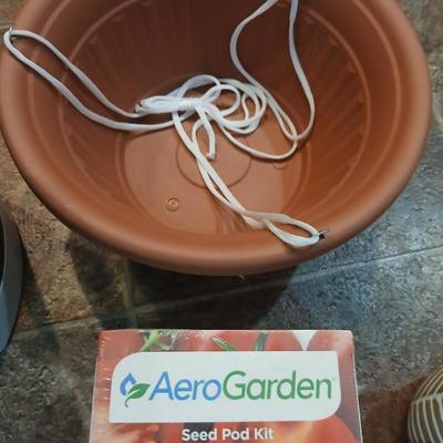 Working AeroGarden with seed boxes - and other small household / yard gardening supplies