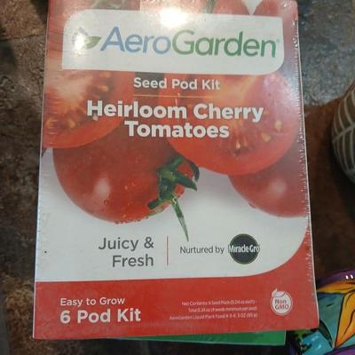 Working AeroGarden with seed boxes - and other small household / yard gardening supplies