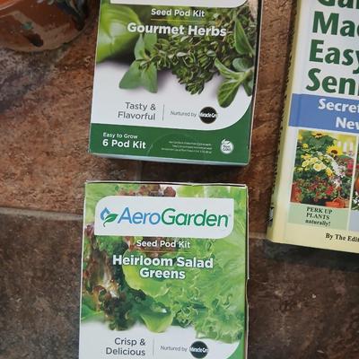 Working AeroGarden with seed boxes - and other small household / yard gardening supplies