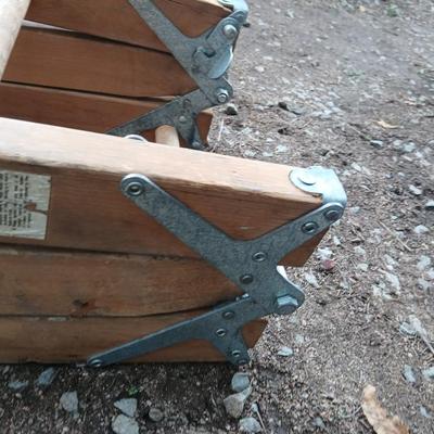 Wood Folding extension ladder