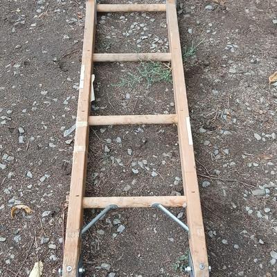 Wood Folding extension ladder