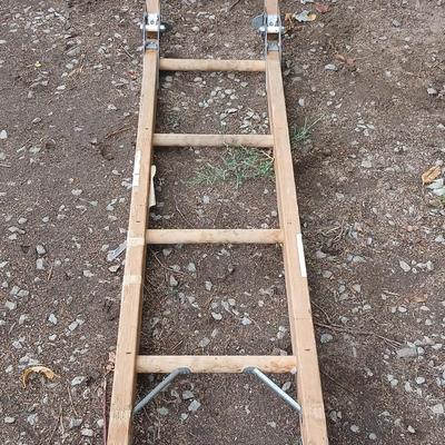 Wood Folding extension ladder