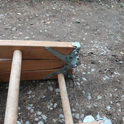 Wood Folding extension ladder