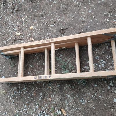 Wood Folding extension ladder