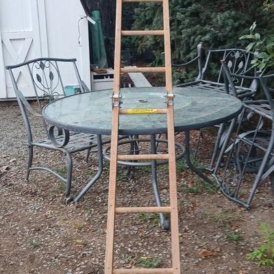 Wood Folding extension ladder