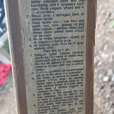Wood Folding extension ladder