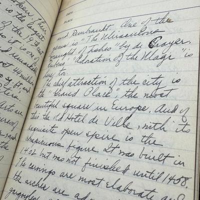 Early 20th century sleeved photos and 1930s-50s travel journals handwritten