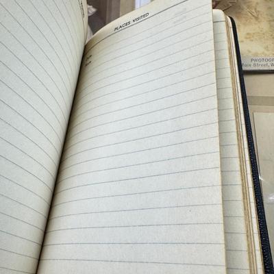 Early 20th century sleeved photos and 1930s-50s travel journals handwritten