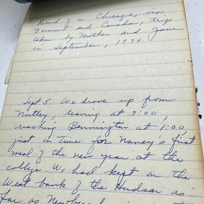 Early 20th century sleeved photos and 1930s-50s travel journals handwritten