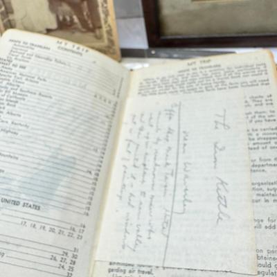 Early 20th century sleeved photos and 1930s-50s travel journals handwritten