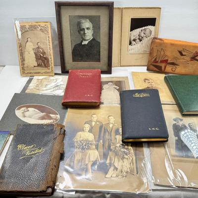 Early 20th century sleeved photos and 1930s-50s travel journals handwritten