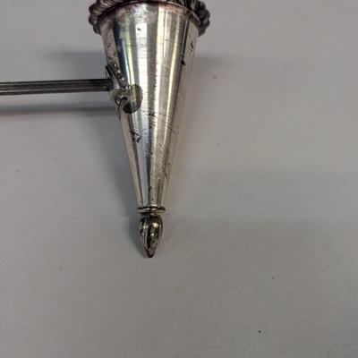 Sale Photo Thumbnail #2960: Silver Plate & Ivorine Candle Snuffer