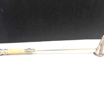 Sale Photo Thumbnail #2958: Silver Plate & Ivorine Candle Snuffer