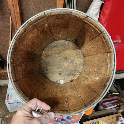 Vintage Wooden Nail Barrel