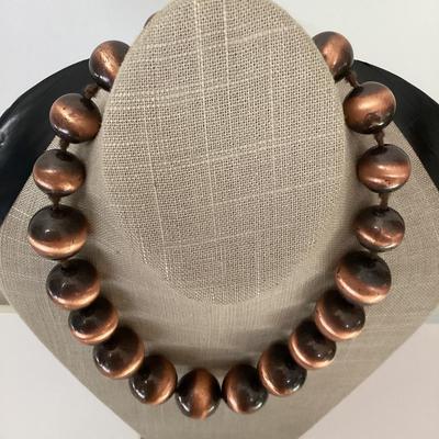Copper bead necklace