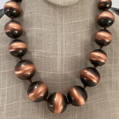 Copper bead necklace