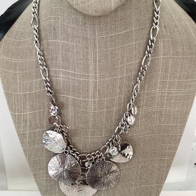 Silver tone necklace
