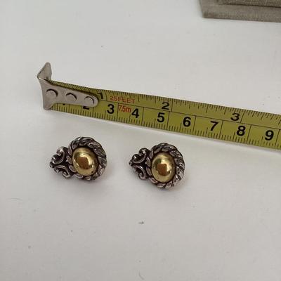 Vintage Brighton Silver and gold tone earrings