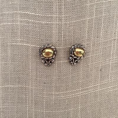 Vintage Brighton Silver and gold tone earrings