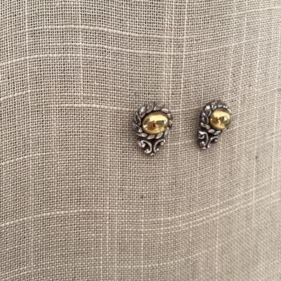 Vintage Brighton Silver and gold tone earrings