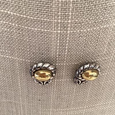 Vintage Brighton Silver and gold tone earrings