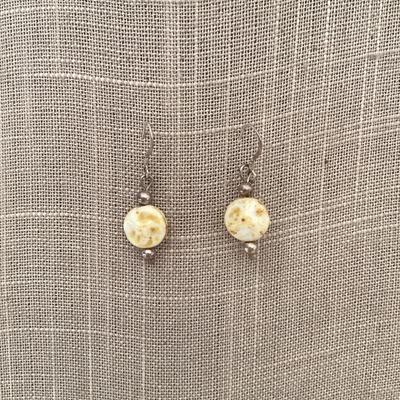 Artisan dangle stone earrings